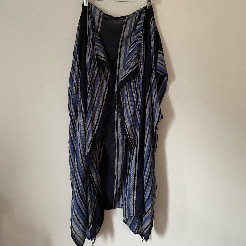Blue striped shawl
